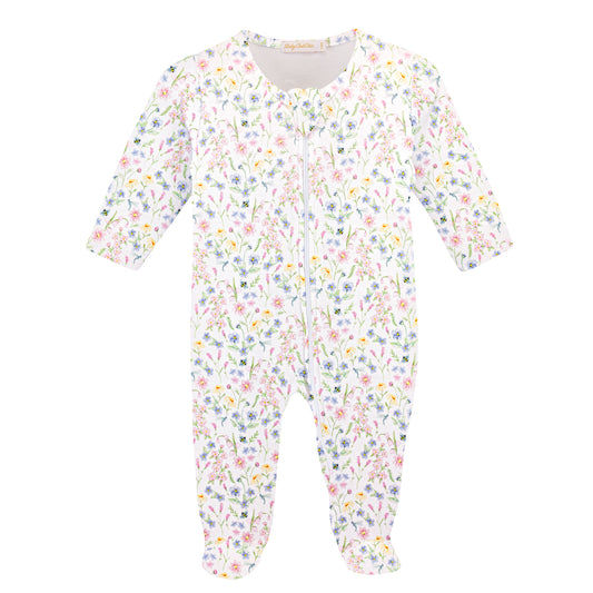 Spring Blush Pima - Zipped Footie