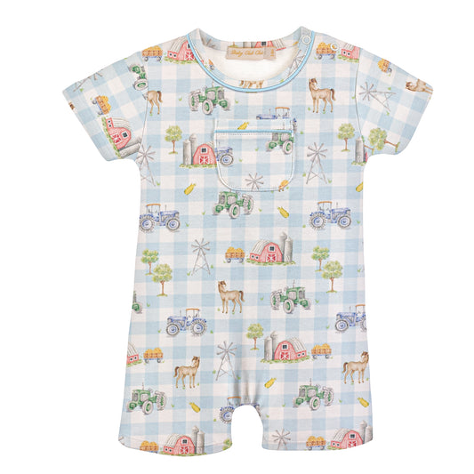Tiny Barnyard Pima - Romper w/ Pocket
