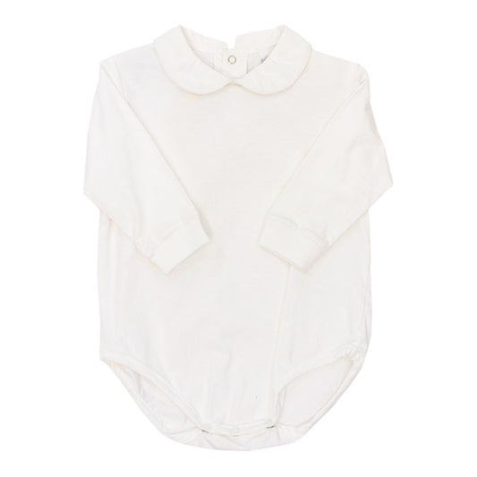 White Knit w/White Trim Onesie