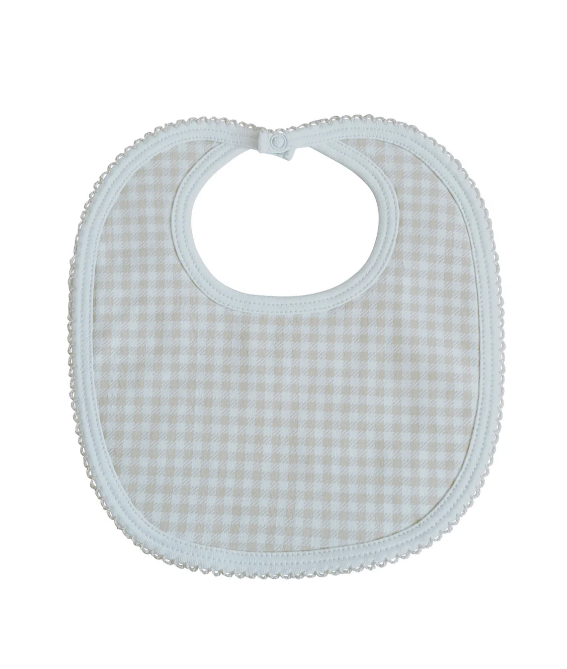 Pima Cotton Bib - Ecru Check
