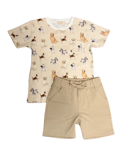 Good Puppy Knit Short Set
