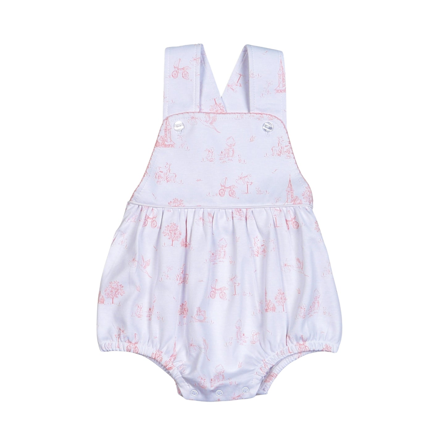 Baby Toile Pima Sun Bubble - Pink