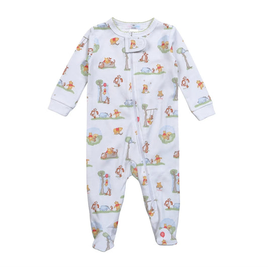 Winnie the Pooh - Honey Bear Pima Zipper Footie