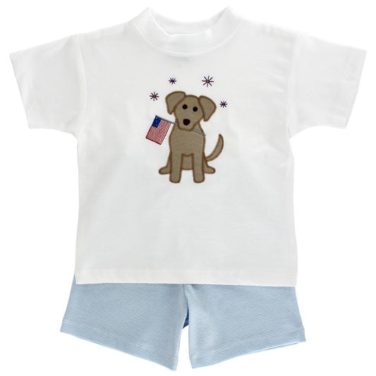 Patriotic Pup - Boys Knit Short Set