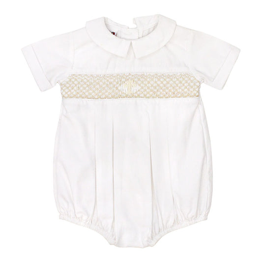 Ivory Christening - Smocked Dressy Bubble