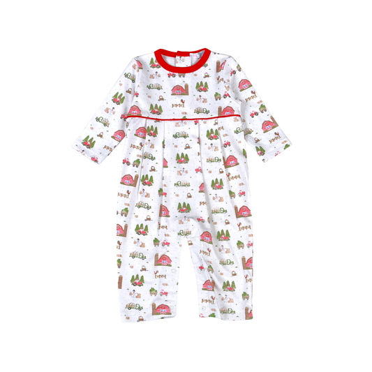 Christmas Barnyard Pima - Romper