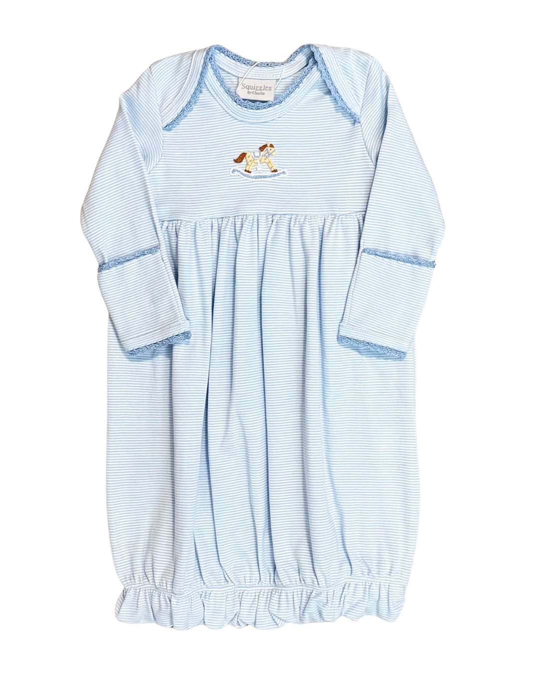 Squiggles - Vintage Rocking Horse Infant Gown