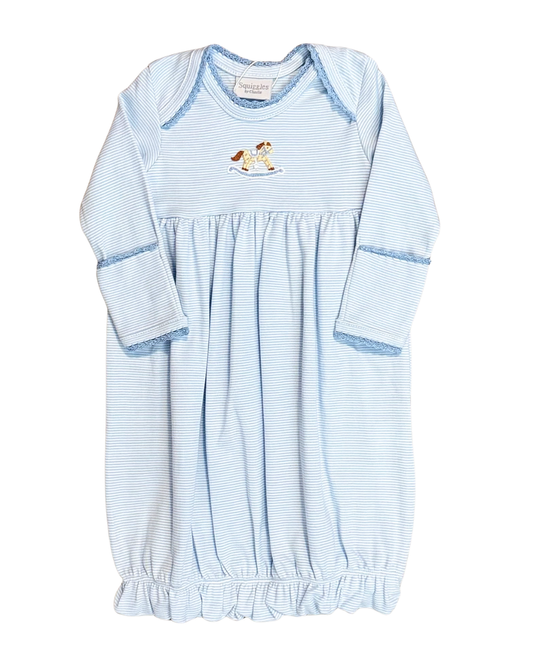 Squiggles - Vintage Rocking Horse Infant Gown
