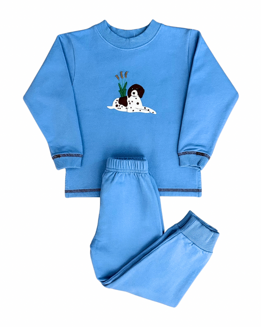 Luigi Fleece Sweatsuit - Dog in Reeds