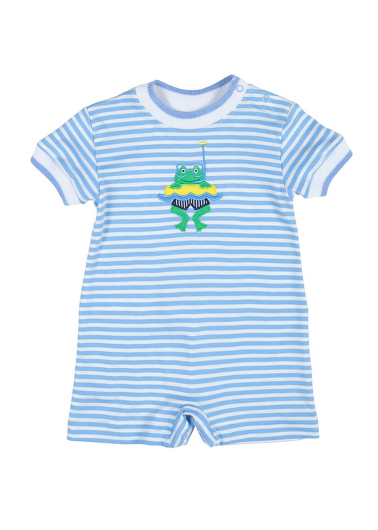 Frog Stripe Knit Shortall