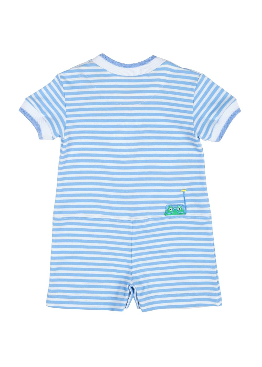 Frog Stripe Knit Shortall