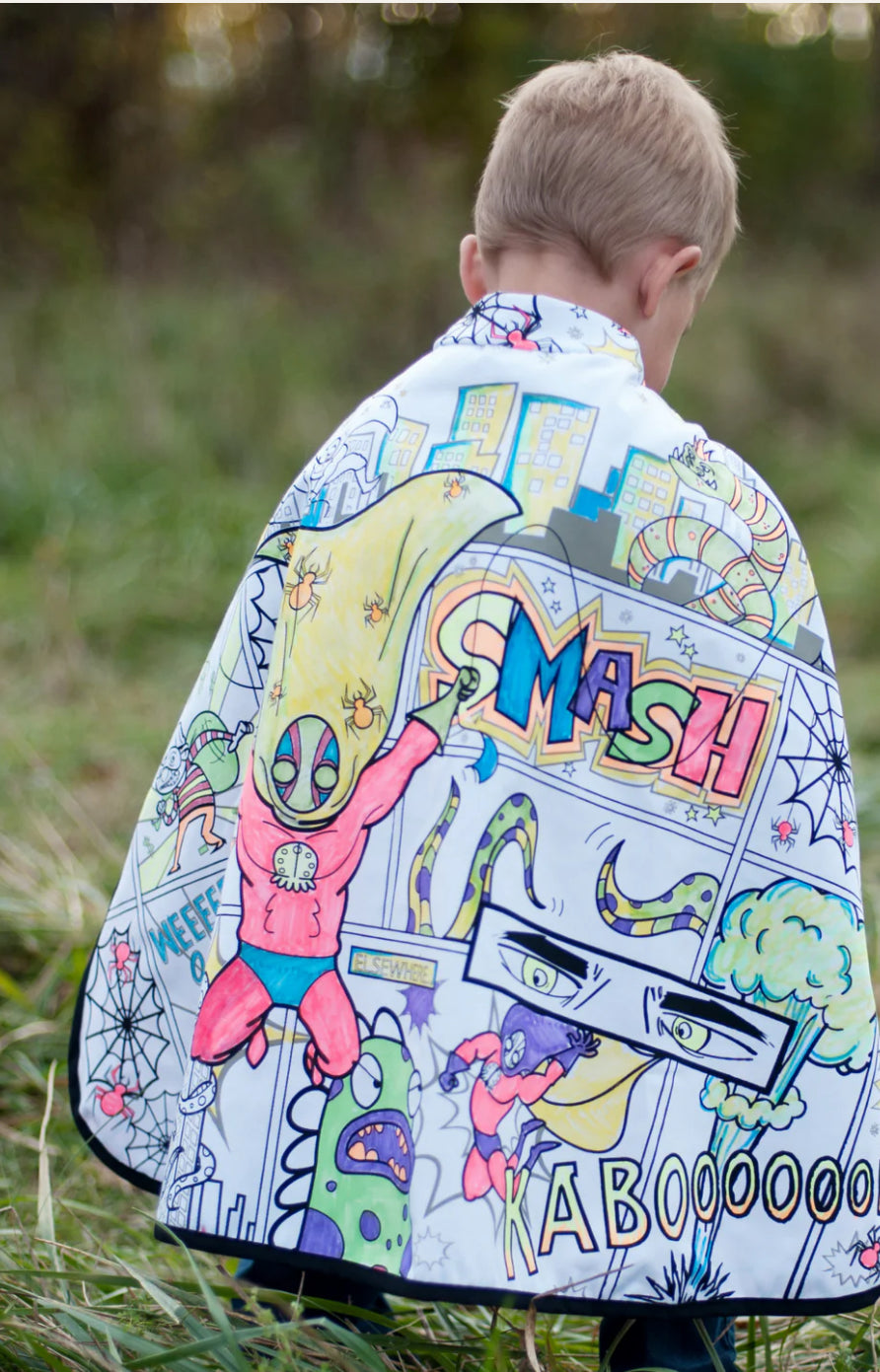 Color-A-Cape Reversible Superhero/Spiderman