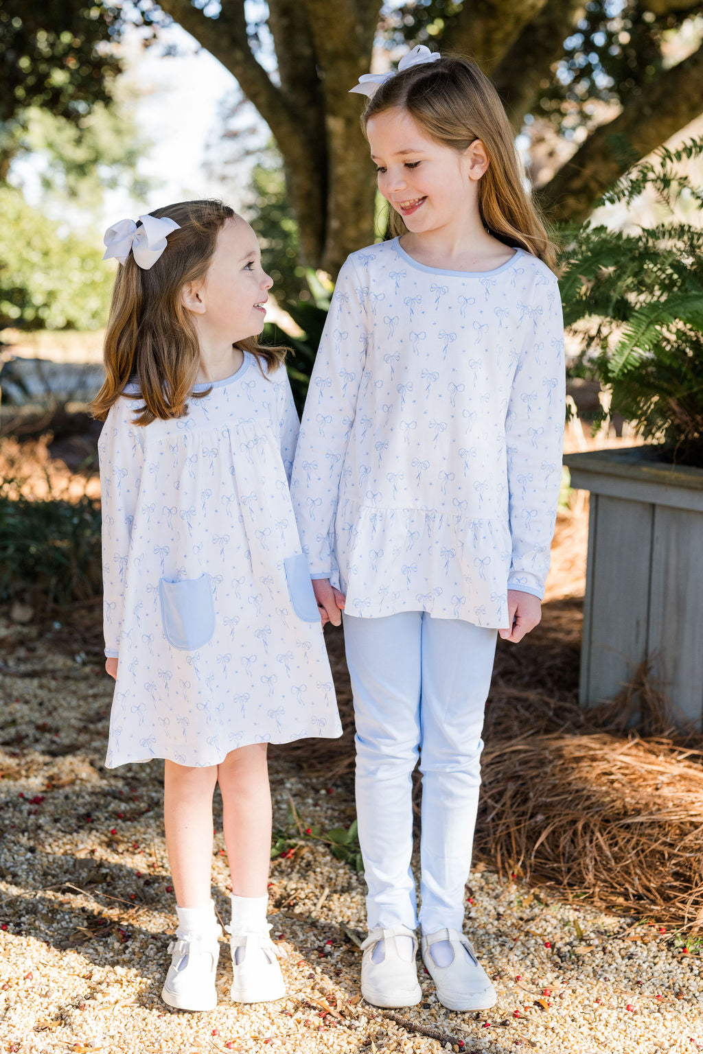 Blue Bows Knit - Lennon Dress