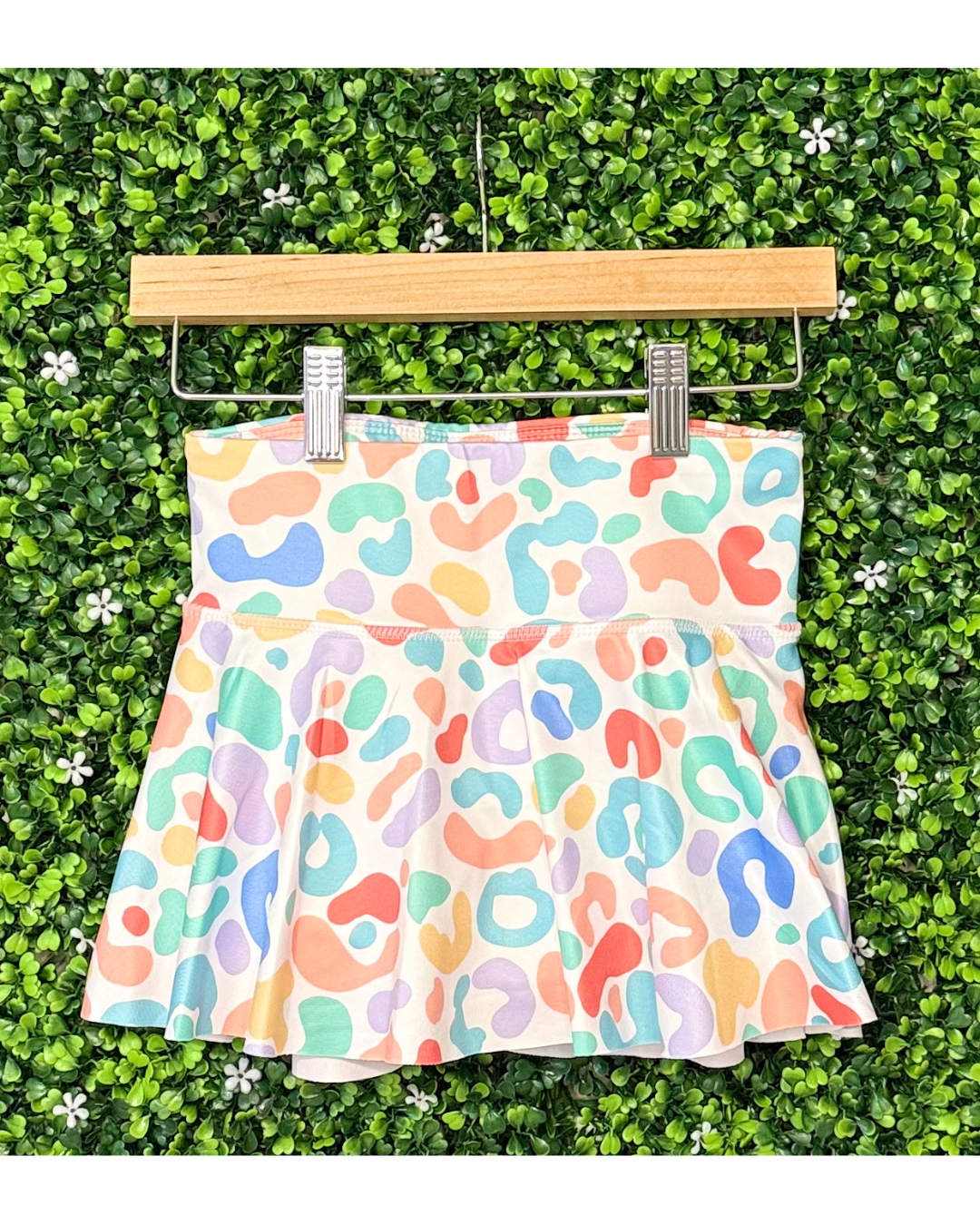 Honesty Performance Skort - Multi-Colored Leopard Print
