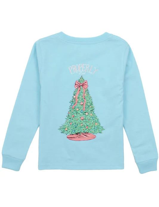 Properly Tied Girls L/S Tee - Merry And Bright