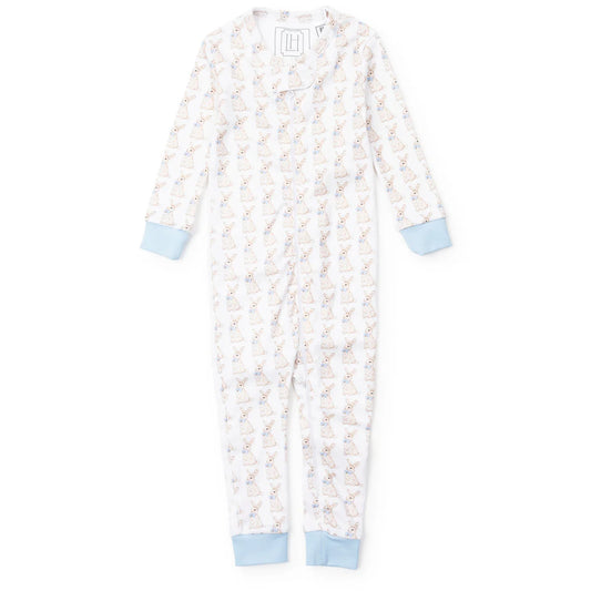 Easter Bunnies Blue - Parker Boys' Zipper Pajama