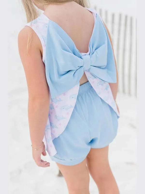 O'Whale Pink Knit - Lottie Bloomer Set