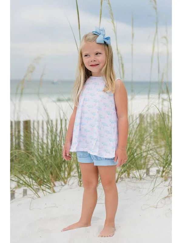 O'Whale Pink Knit - Lottie Bloomer Set