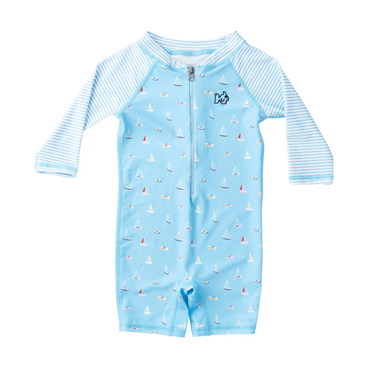 Lil Reef Baby Rashguard Swimsuit - Baltic Sea Boats In The Bay