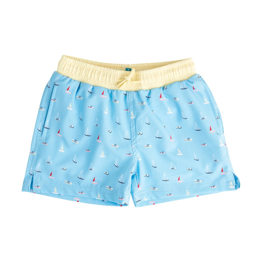 Boogie Board Swim Trunk - Baltic Sea Boats In The Bay