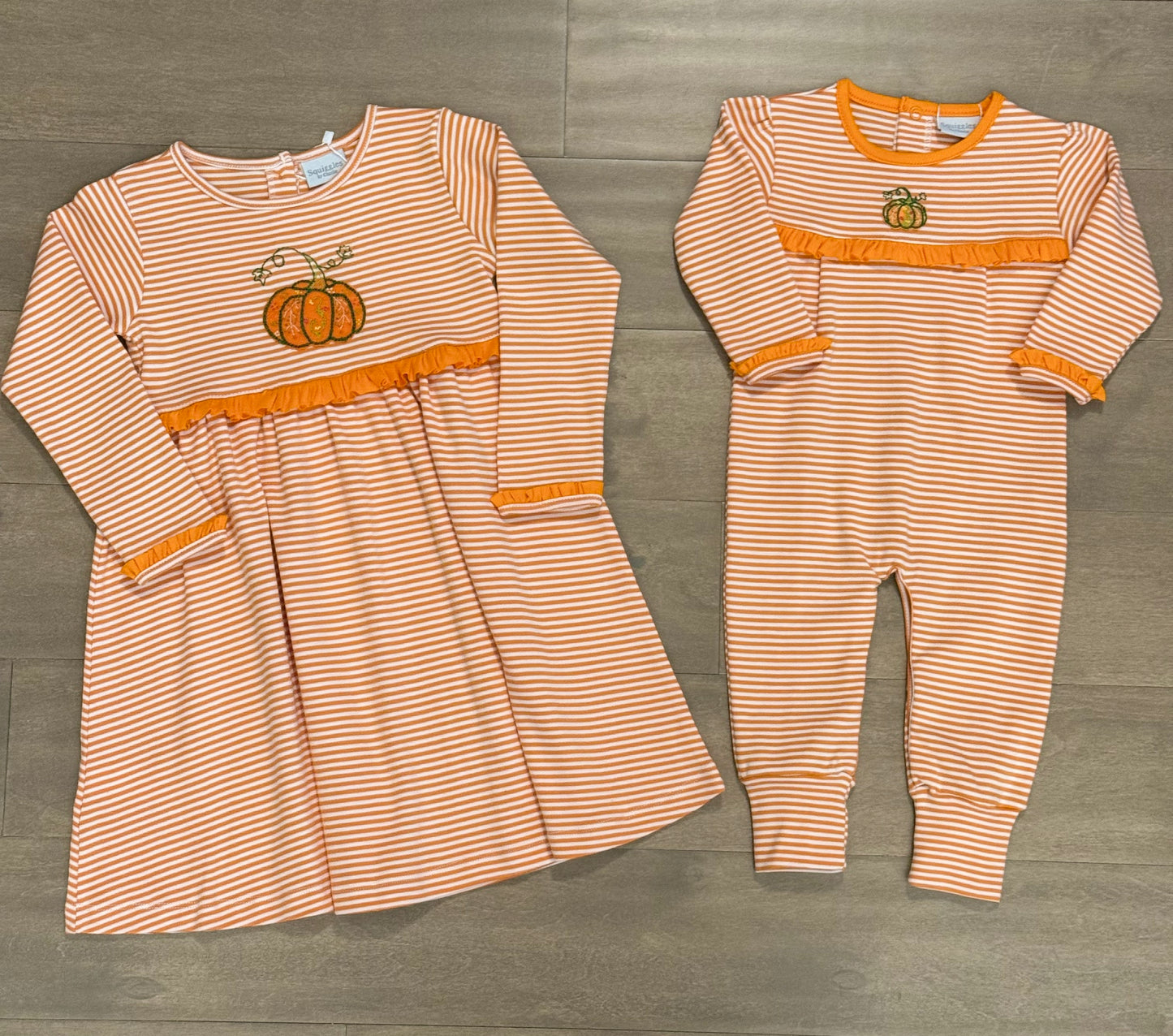 Squiggles - Floral Vine Pumpkin Romper