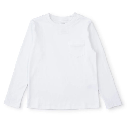 Blake Boy's L/S Pocket Tee - White