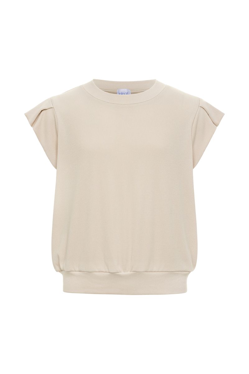 Pleat Olivia Top - Sand
