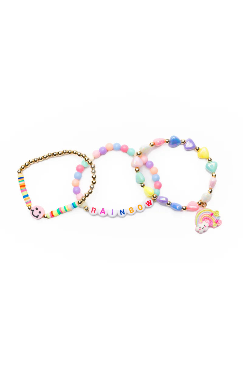Rainbow Smiles Bracelet Set, 3pc
