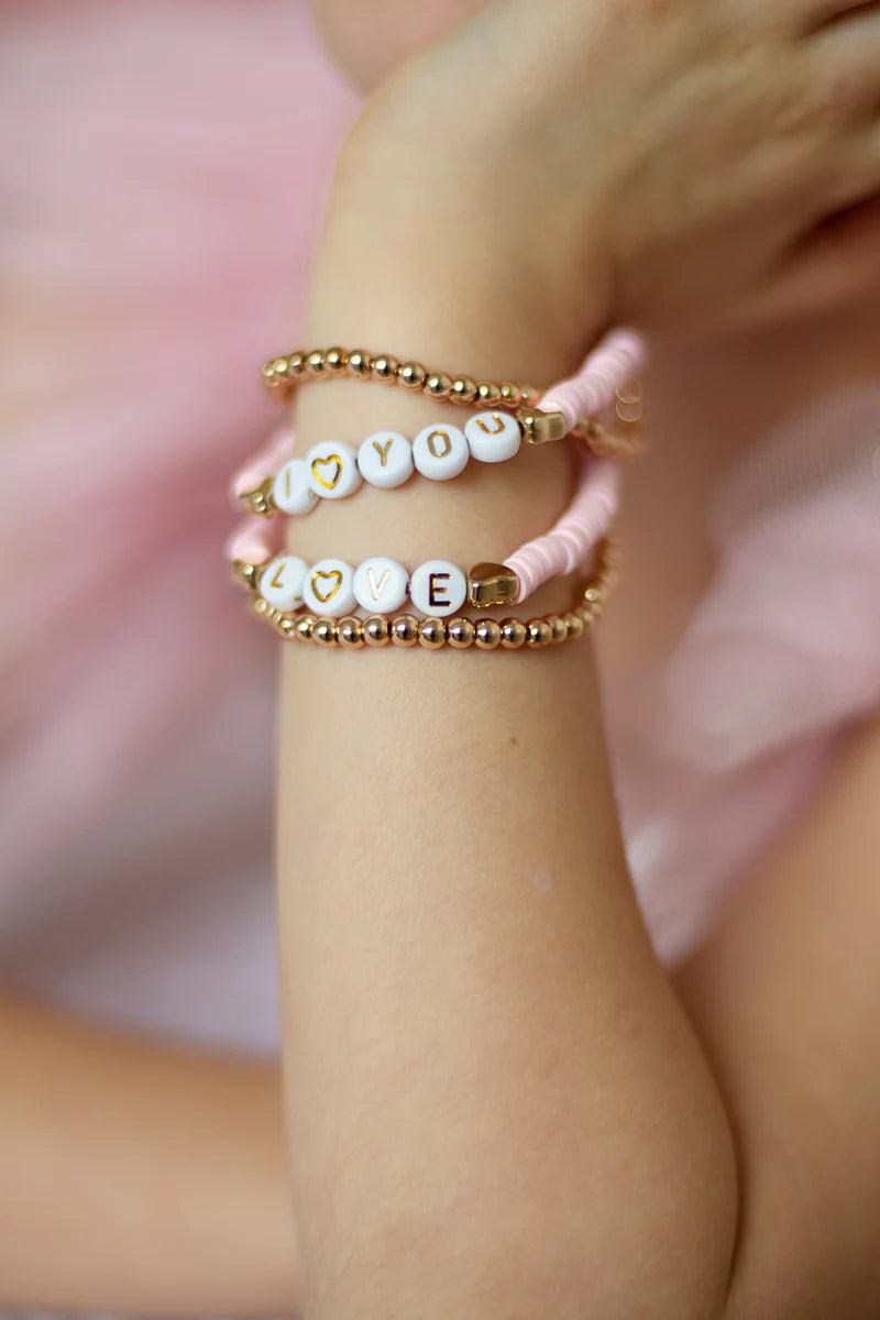 Pink Love Bracelet Set, 4pc