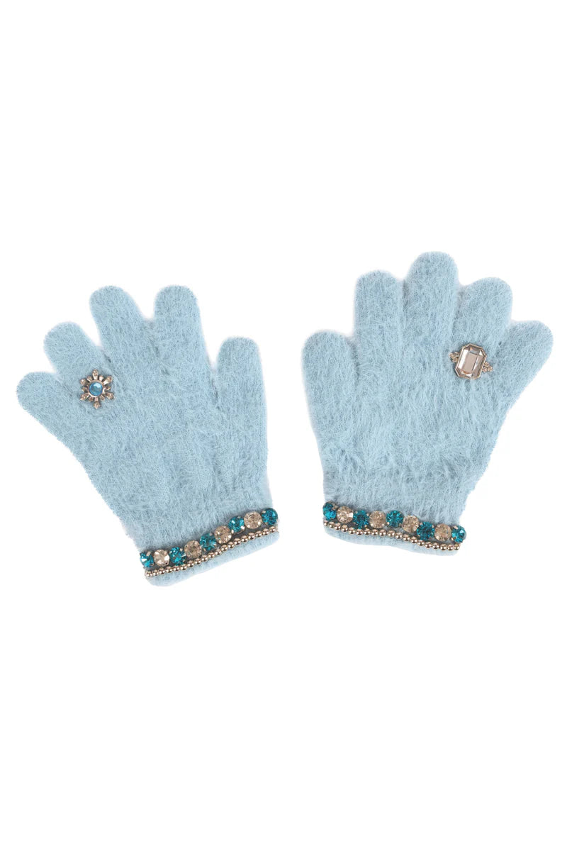 Boujee Bijou Gloves - Light Blue