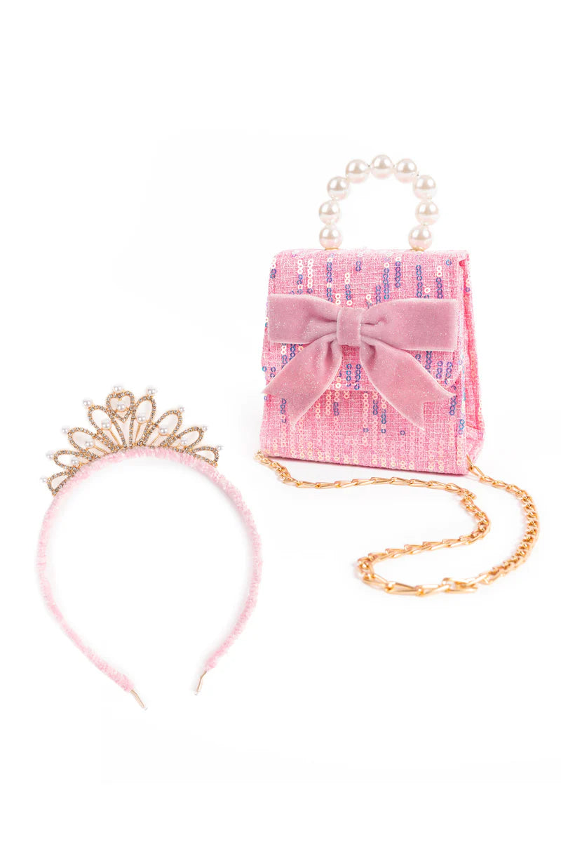 The Mademoiselle Mini Purse with Headband - Pink