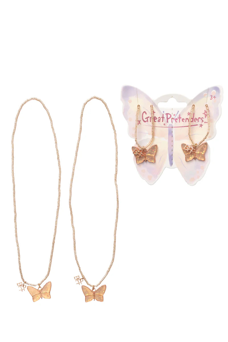BFF Butterfly Tear & Share Necklace, 2pc