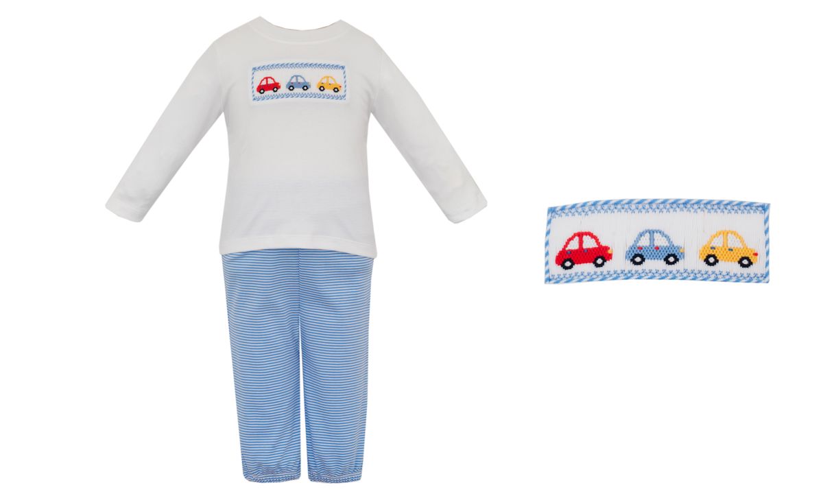 Cars Smocked Knit - Pant Set