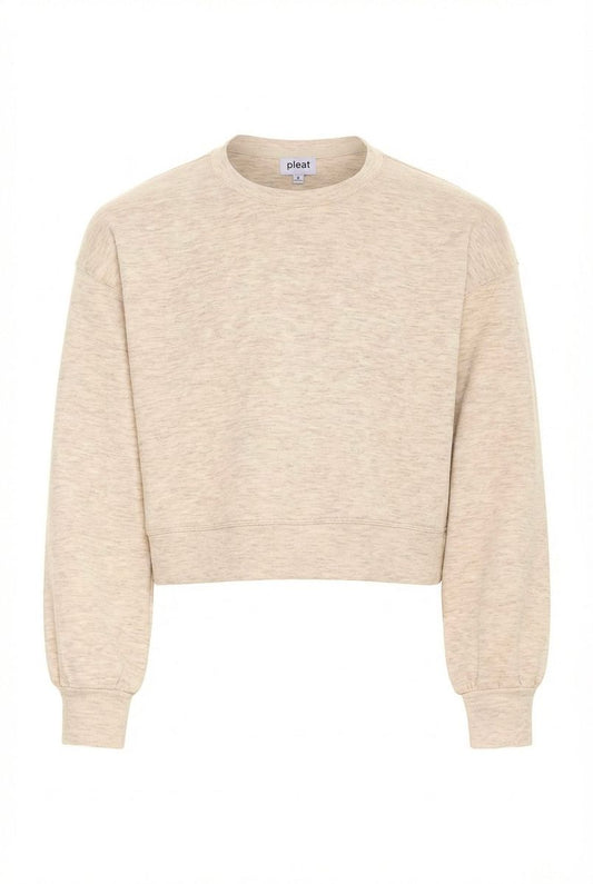 Pleat Darby Sweatshirt - Sugar Cookie
