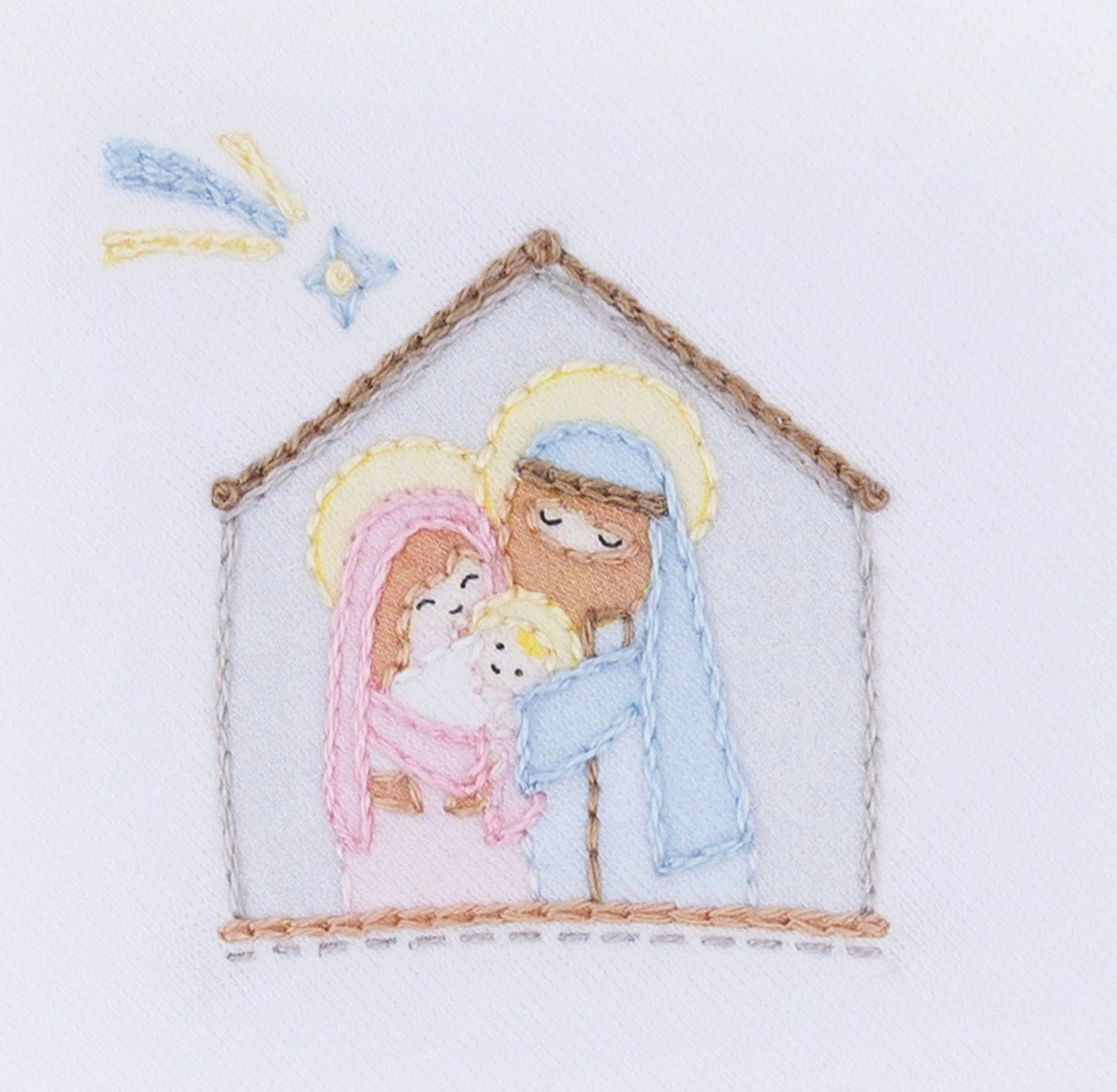 Little Manger Hand-Embroidered Gathered Gown
