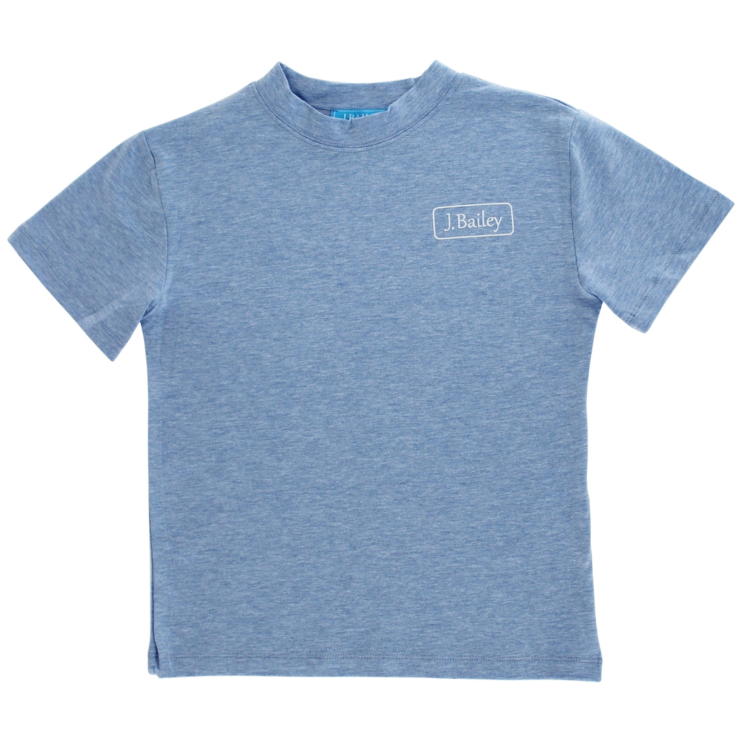 Logo Tee S/S - Retriever on Heathered Blue
