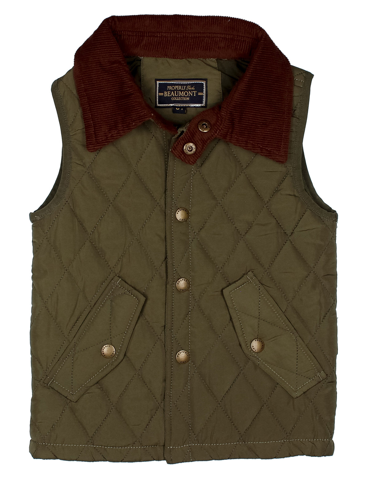Properly Tied Beaumont Vest - Olive
