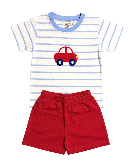 Luigi Red Car Short Set