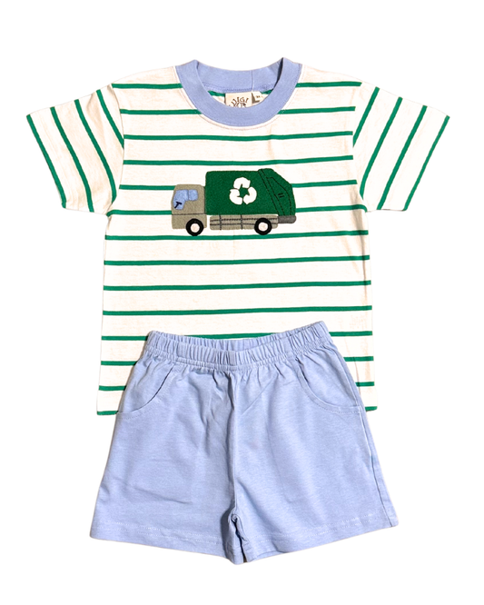 Luigi Garbage Truck Short Set