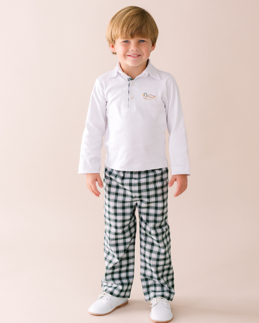 Parker Mallard Polo & William Check Pants Set