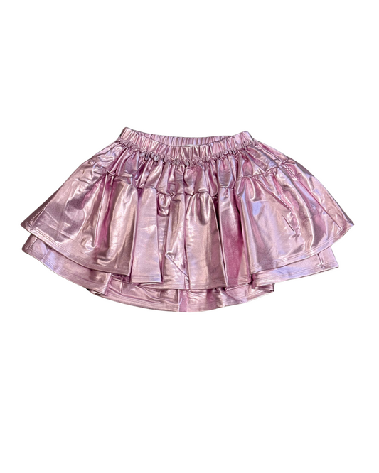 Zaza Tiered Skort - Metallic Lavender