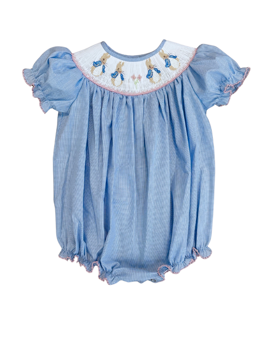 Smocked Peter Rabbit - Emmie Bishop Bubble
