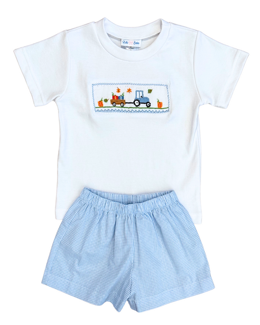 Pumpkin Harvest - Smocked Tom Short Set