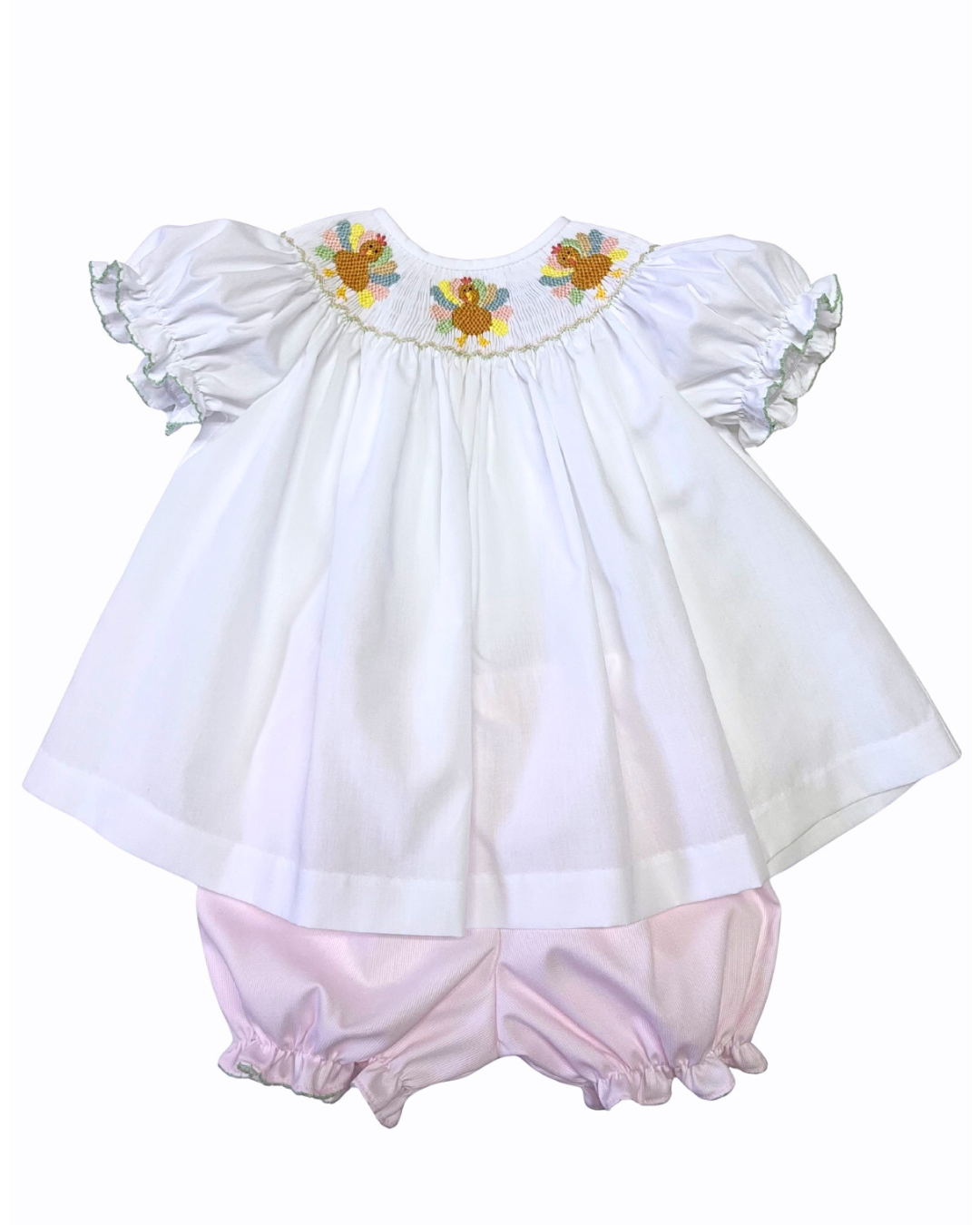 Smocked Turkey - Emma Bishop Bloomer Set