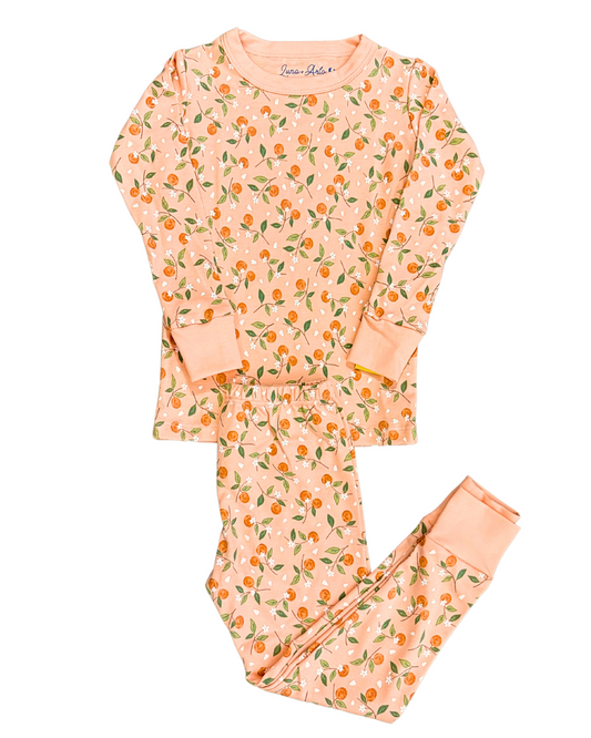 Orange Blossoms Pima PJ Set