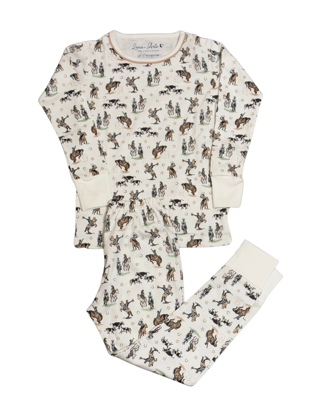 Wild West Pima Pajamas in Driftwood