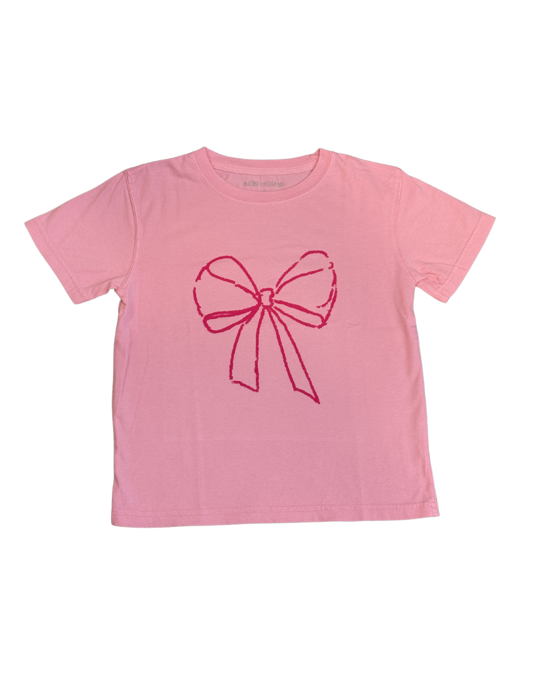 Light Pink Bow Short Sleeve Tee