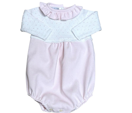 Mi Lucero Sweater Bubble - Pink Corduroy with Bitty Dot