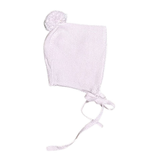 Mi Lucero - Pom Bonnet Tie Hat in Light Pink