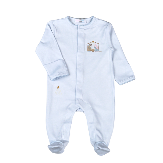 Nativity Pima Footie - Blue